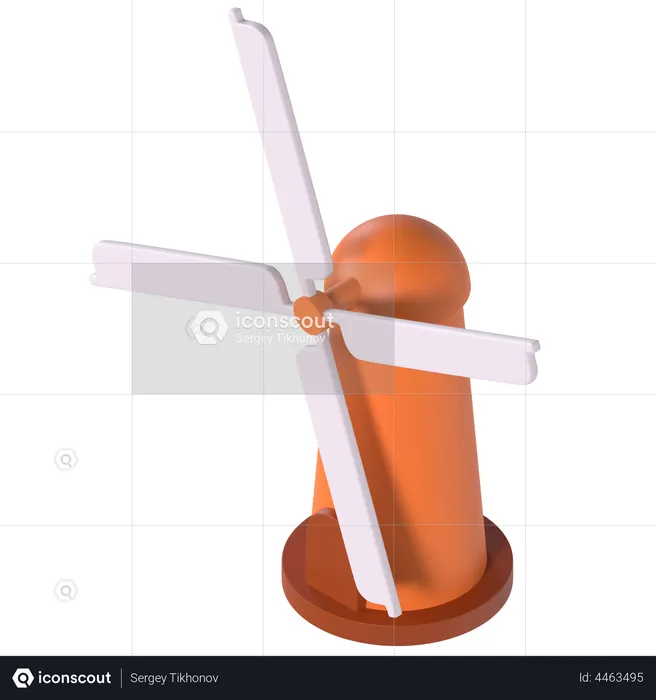 Windmühle  3D Illustration