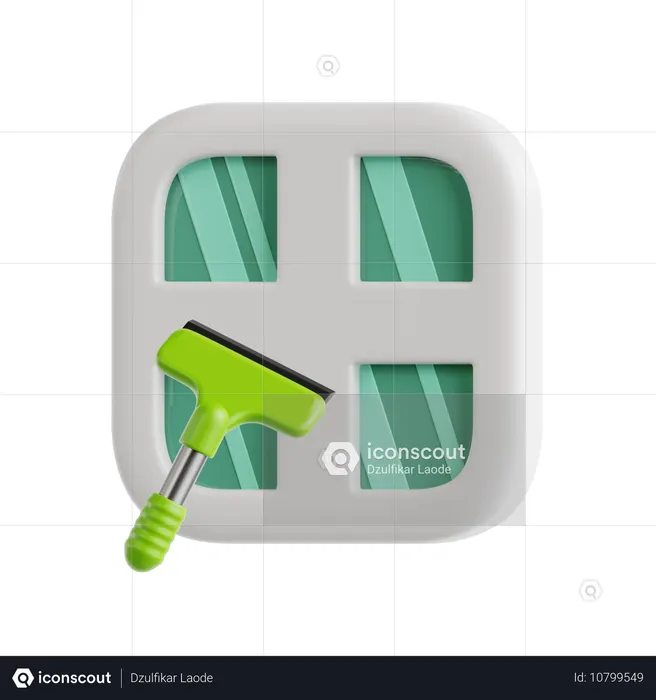 Window Cleaning  3D Icon