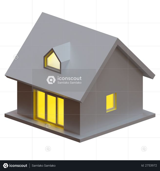Window Roof House 3D Illustration