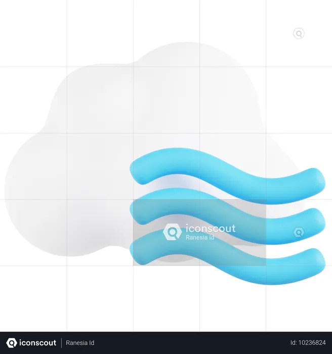 Windy Clouds  3D Icon