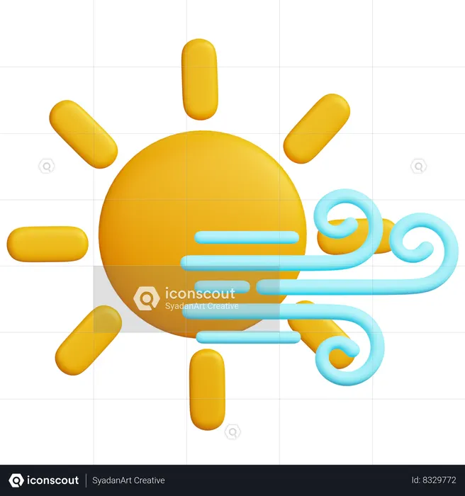 Windy Day  3D Icon