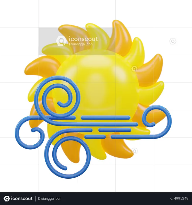 Windy Day  3D Icon
