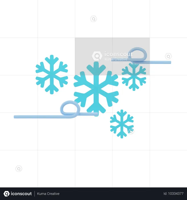 Windy Snow  3D Icon