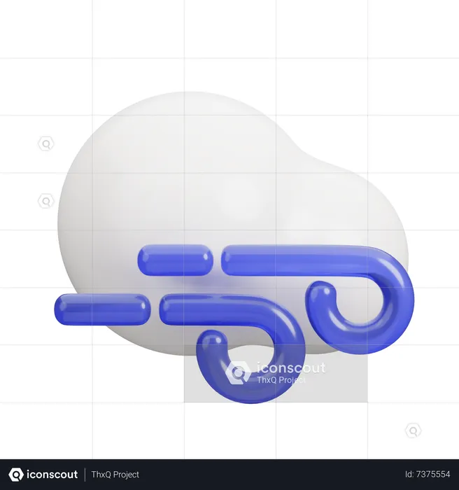 Windy Weather  3D Icon