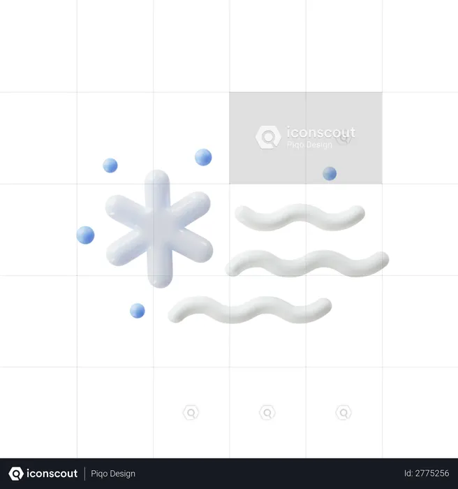 Windy weather  3D Illustration