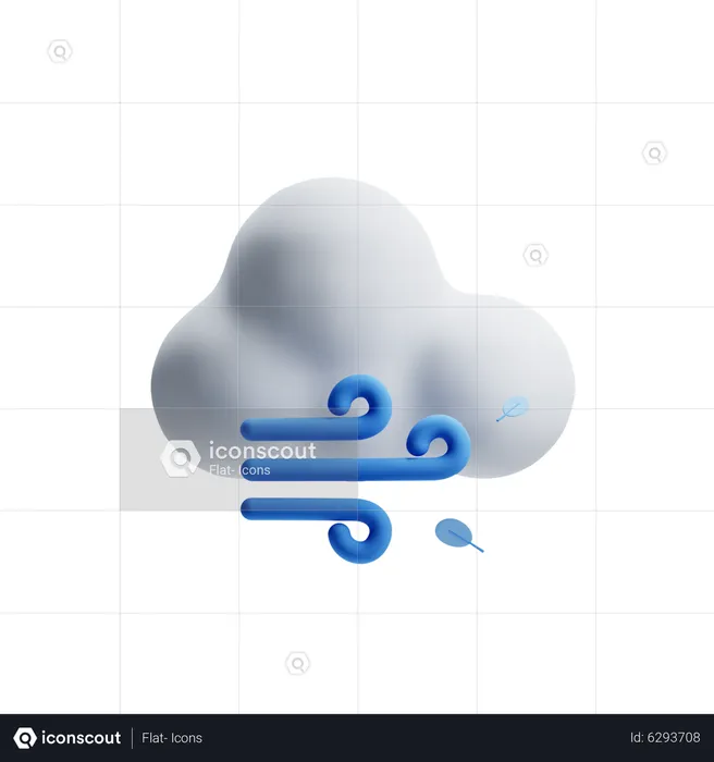 Windy Weather 3D Icon download in PNG, OBJ or Blend format