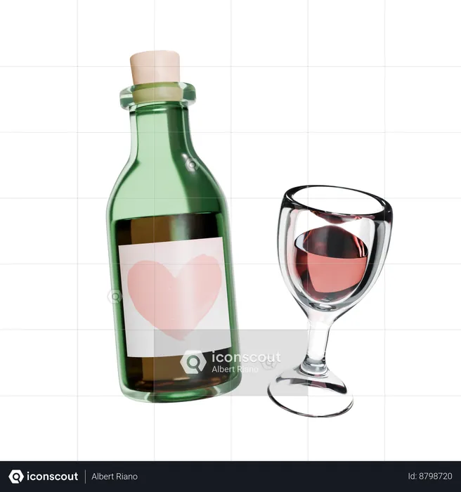 Wine  3D Icon