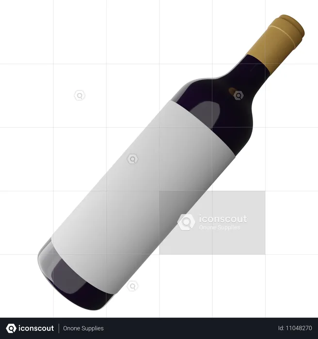 Wine Bottle  3D Icon