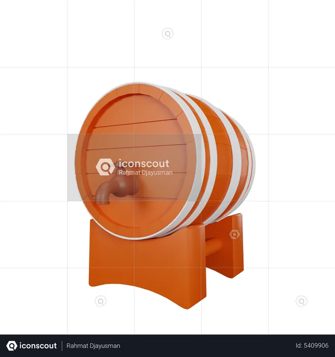 Wine Drum  3D Icon