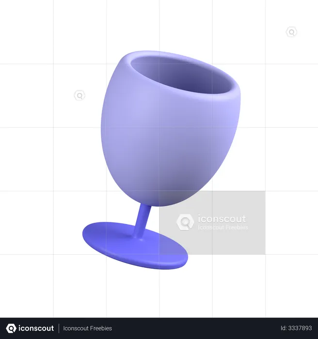 Wine Glass  3D Illustration