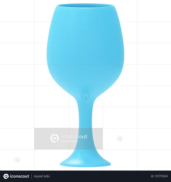 Wine glass  3D Illustration