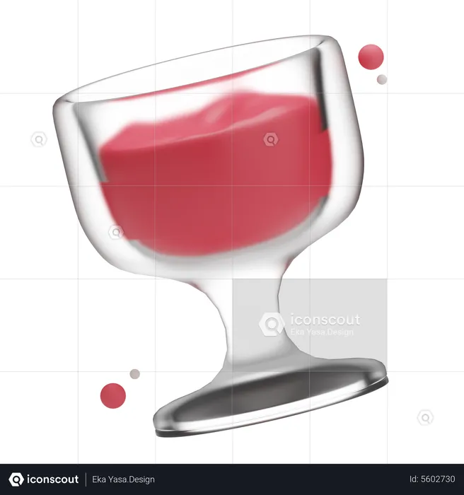 Wine Glass  3D Icon