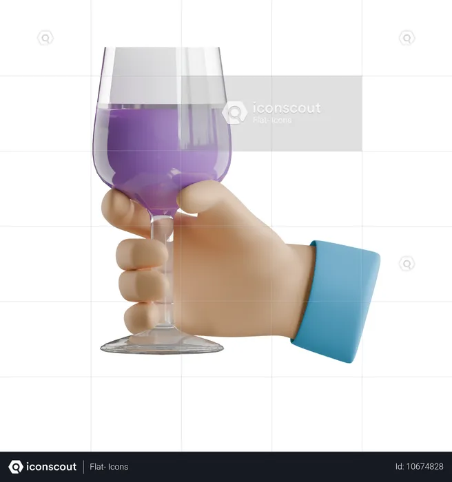 Wine Tasting  3D Icon