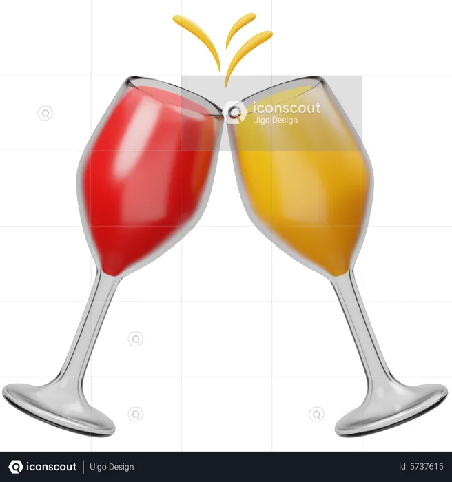 Wine Toast  3D Icon