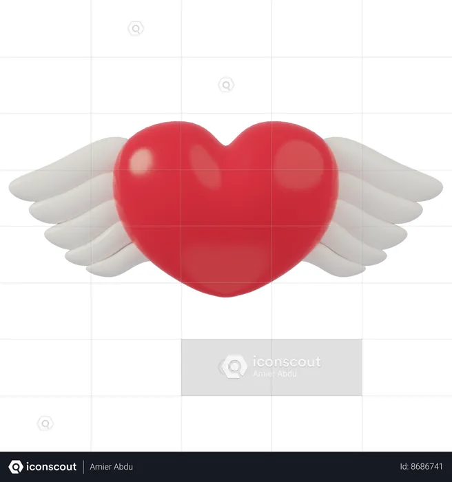 Winged Love  3D Icon