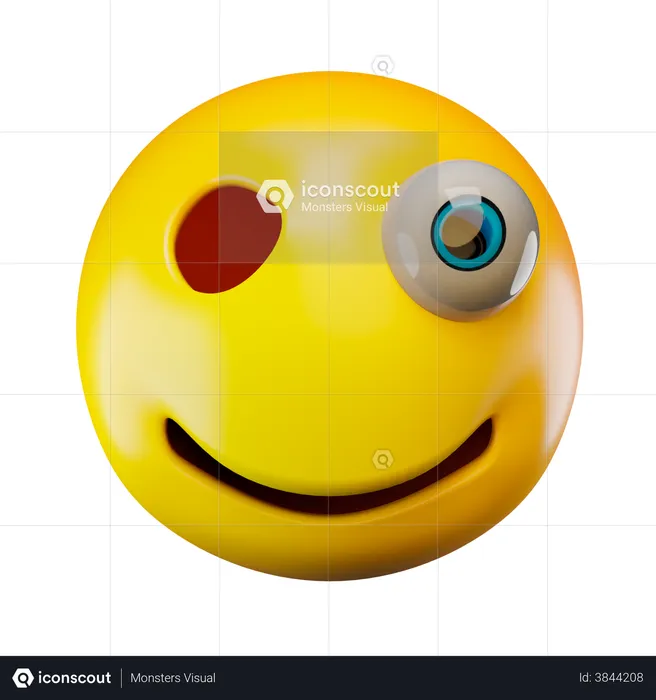 Wink Emoji 3D Illustration