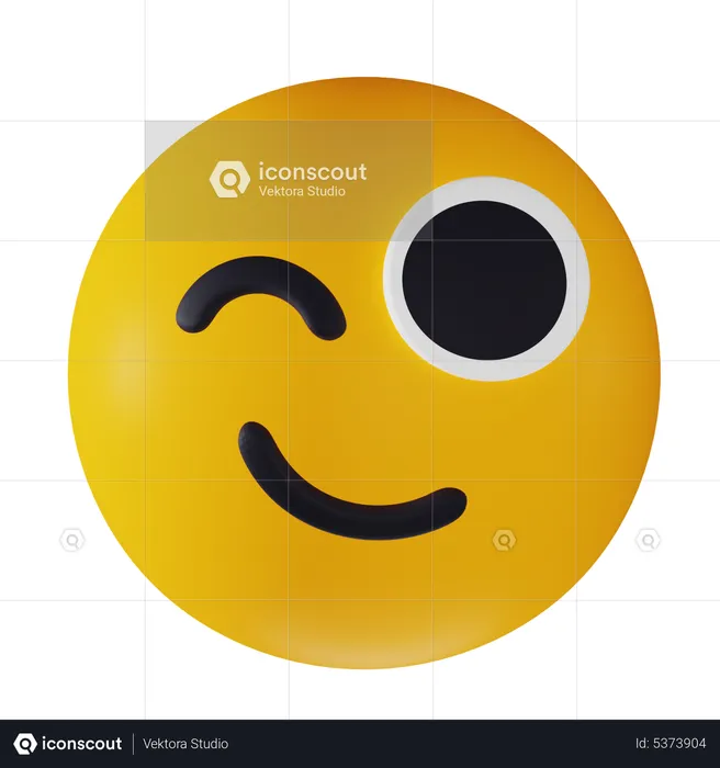 Wink Emoji 3D Icon
