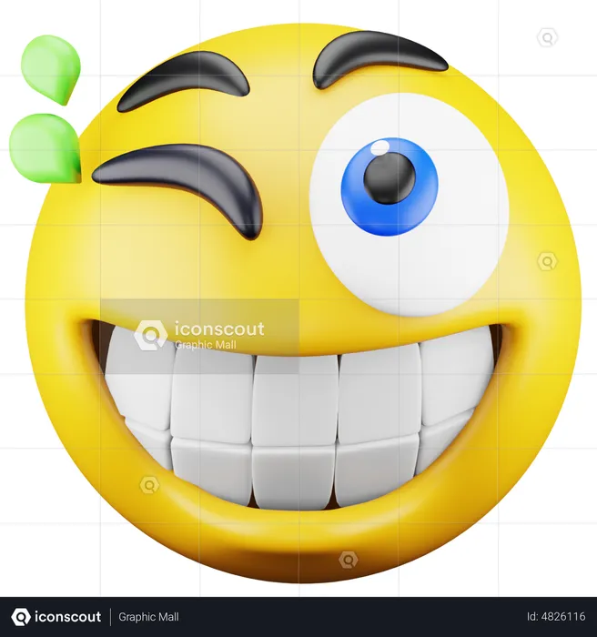 Wink Emoji Emoji 3D Icon