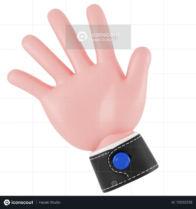 Winkende Handbewegung  3D Icon