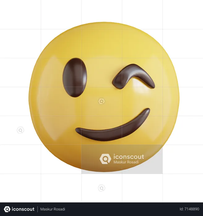 Winking emoji Emoji 3D Icon
