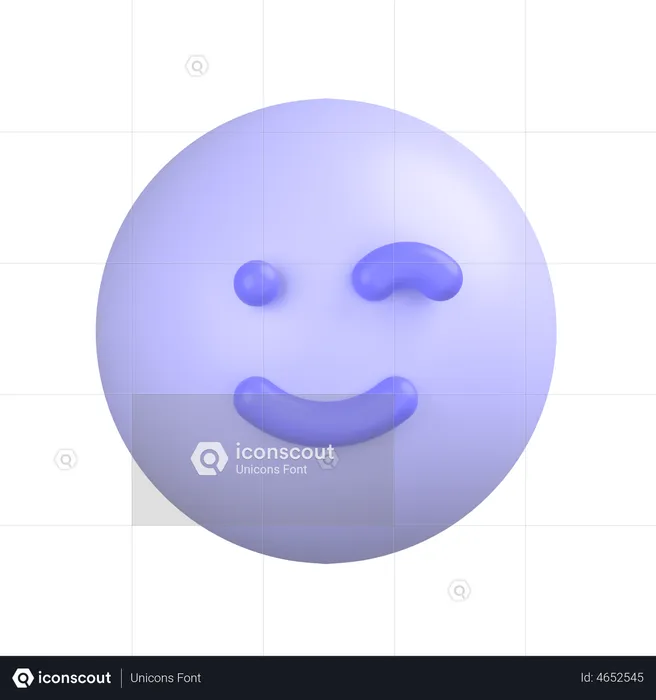 Winking Face Emoji 3D Icon