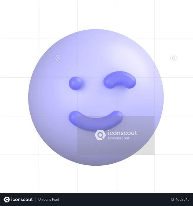 Winking Face Emoji 3D Icon