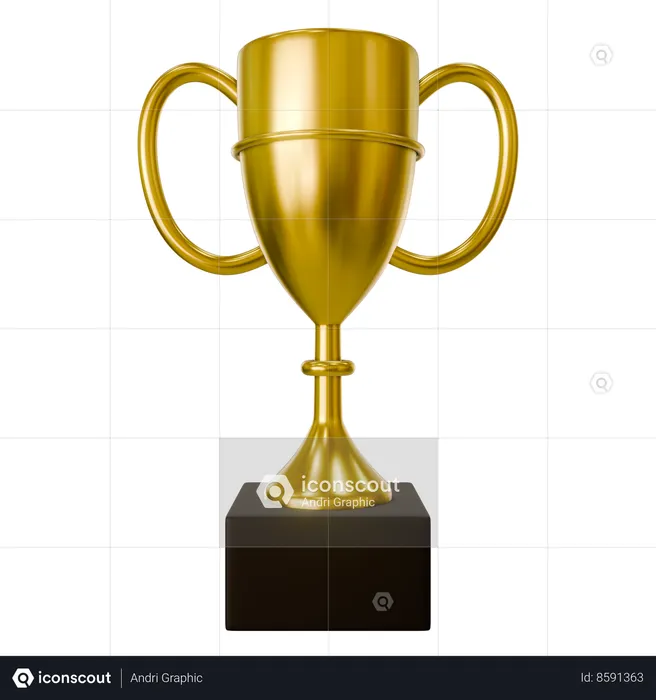 Winner Gold trophy  3D Icon