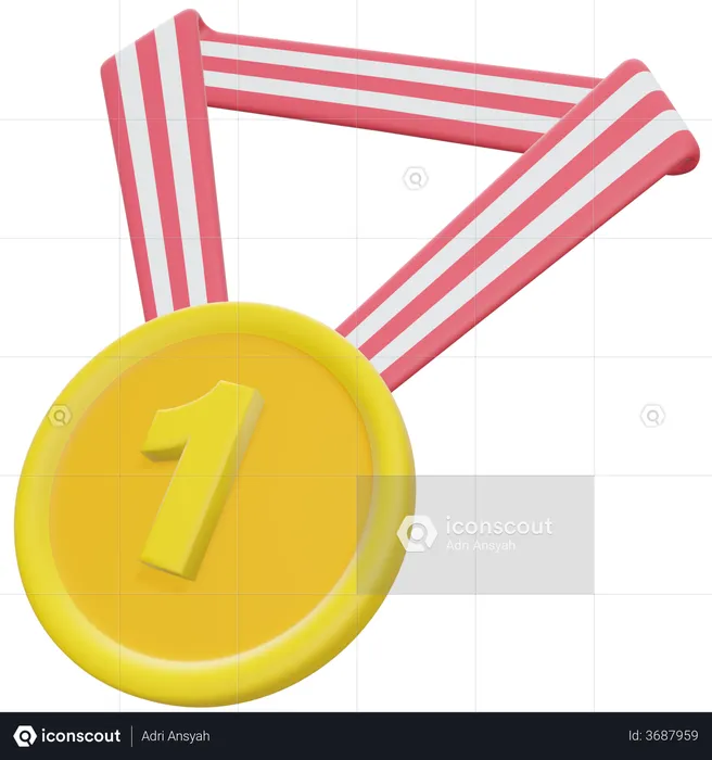 Winner Medal  3D Illustration
