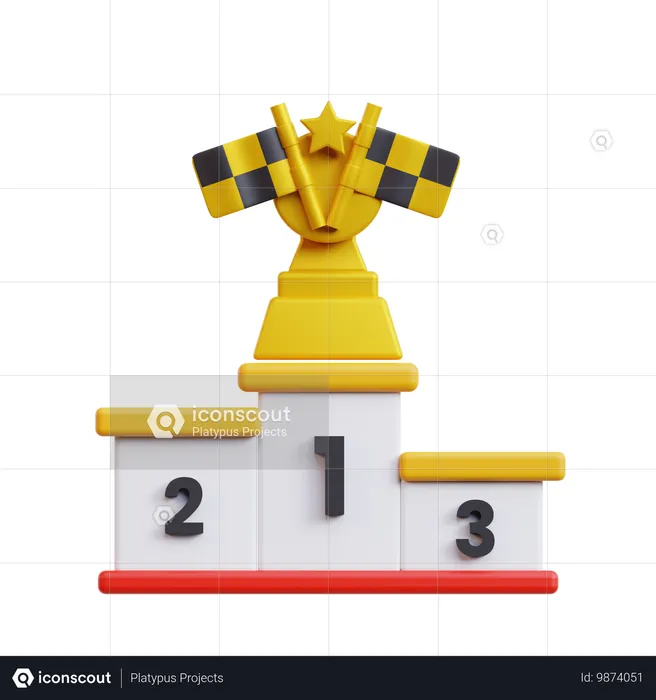 Winner Podium  3D Icon