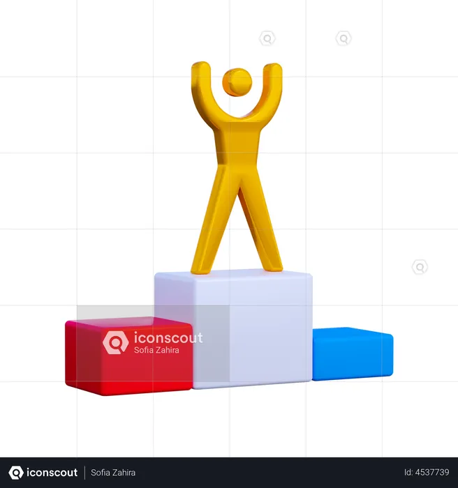 Winner Podium  3D Illustration