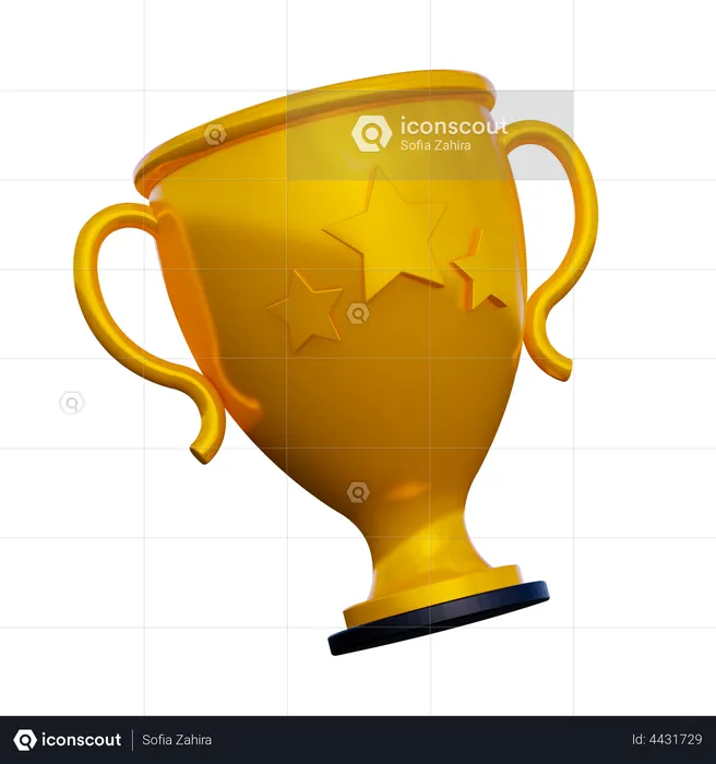 Winning Trophy  3D Illustration