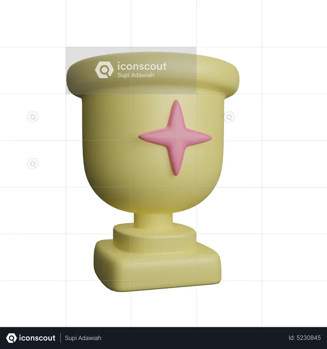 Winning Trophy  3D Icon