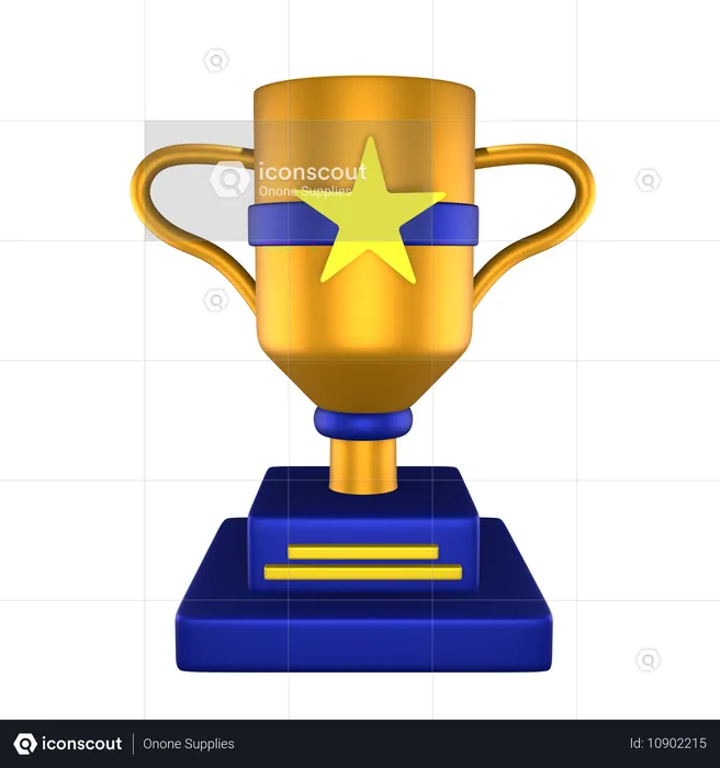 Winning Trophy Marathon  3D Icon