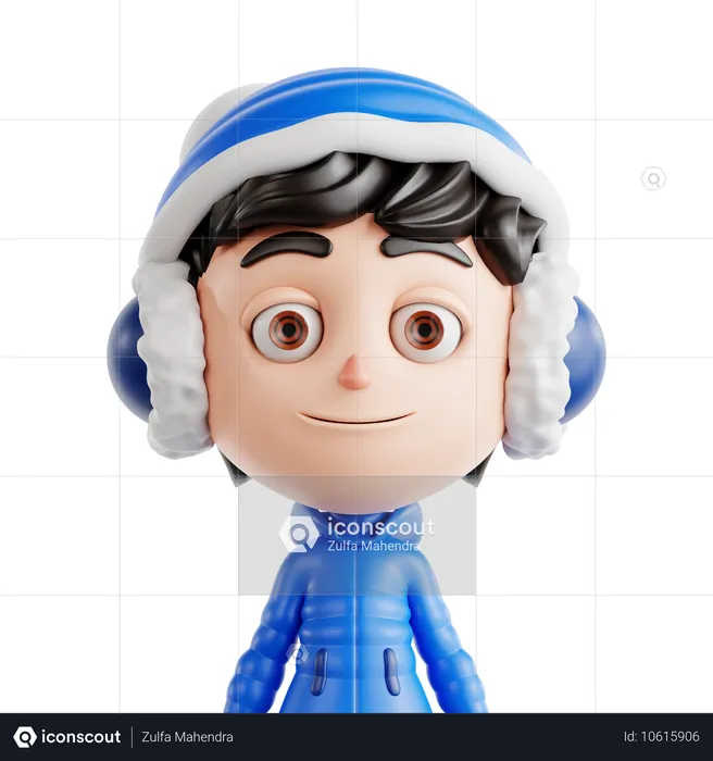 Winter Boy  3D Icon