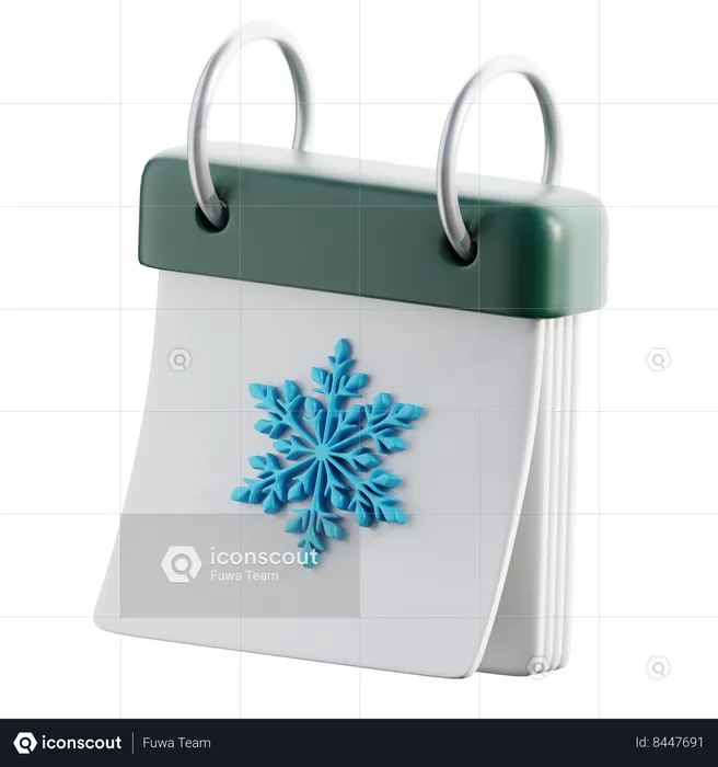 Winter Calendar  3D Icon