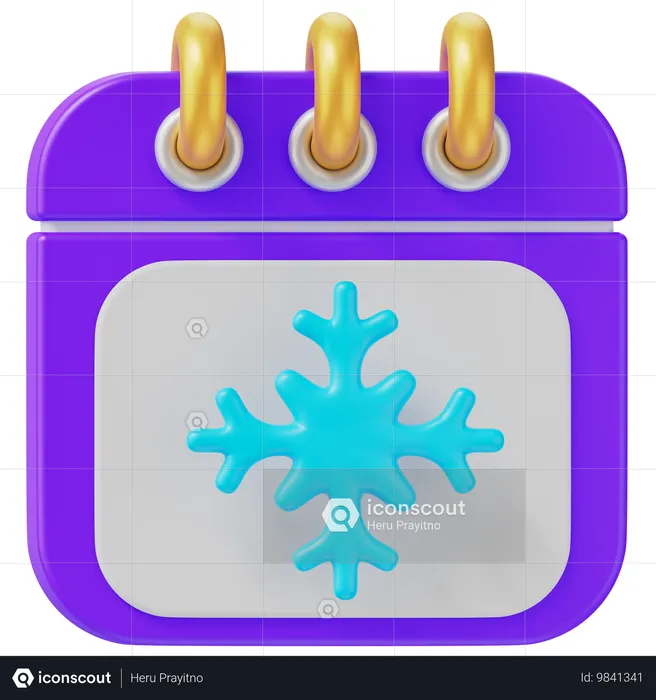 Winter Calendar  3D Icon