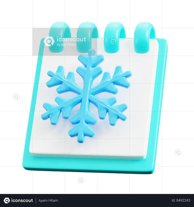 Winter calender  3D Icon