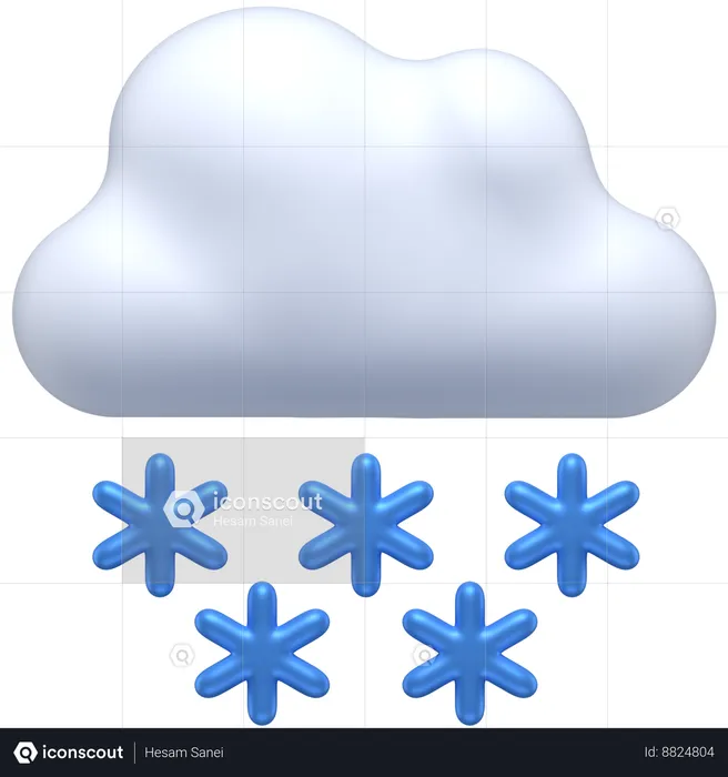Winter cloud  3D Icon