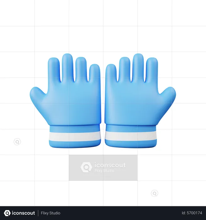 Winter Gloves 3D Icon download in PNG, OBJ or Blend format