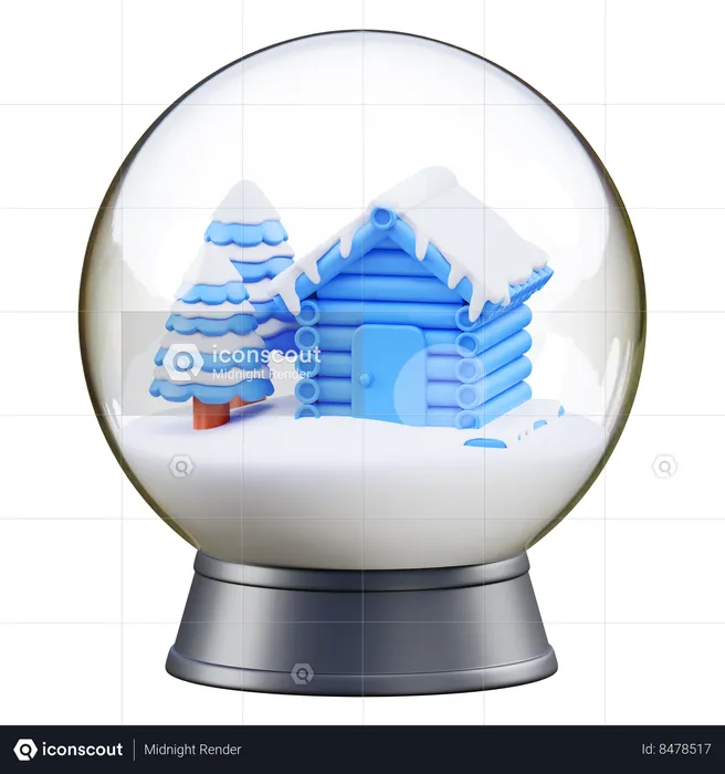 Winter Home Glass  3D Icon