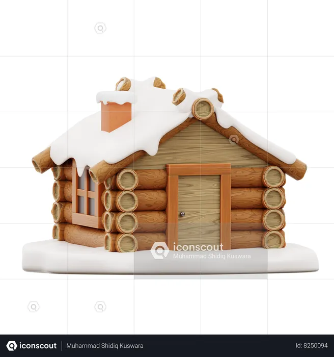 Winter House  3D Icon