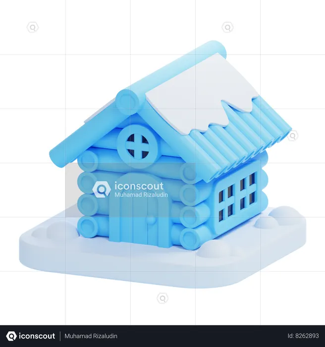 WINTER HOUSE  3D Icon