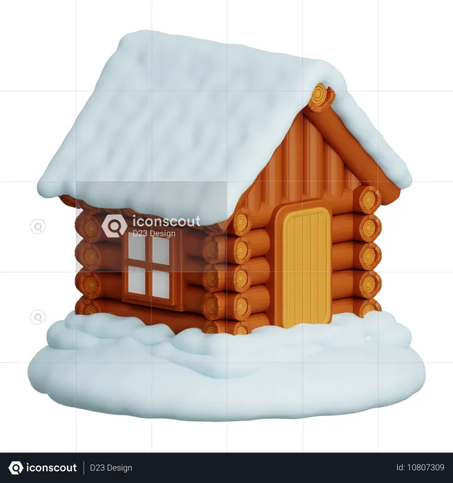 Winter House  3D Icon