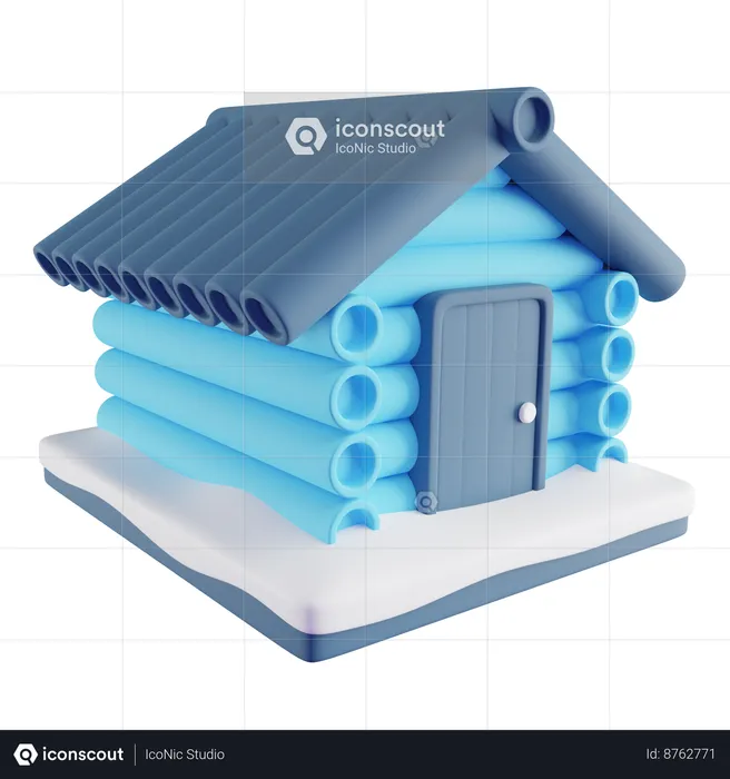 Winter House  3D Icon