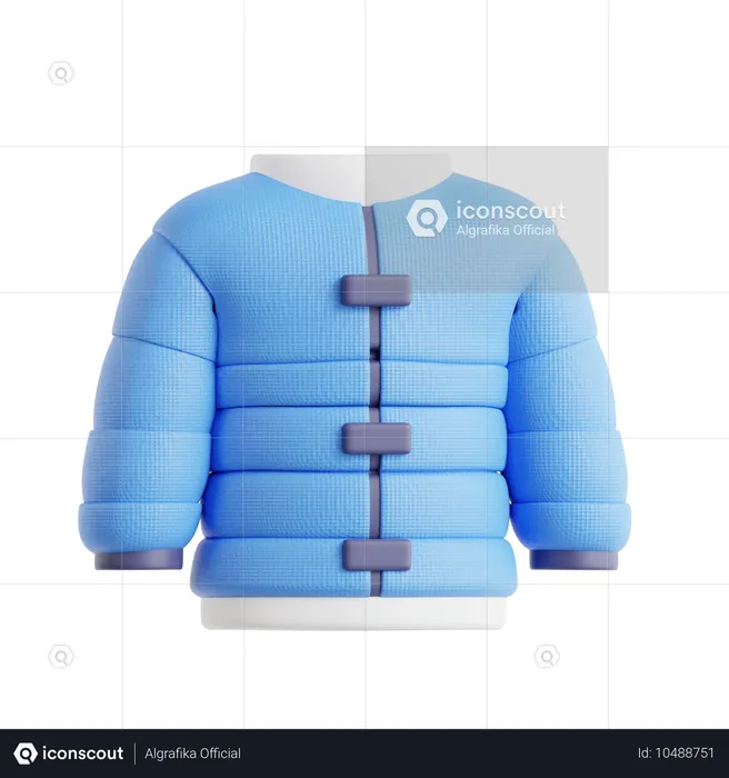 Winter Jacket  3D Icon