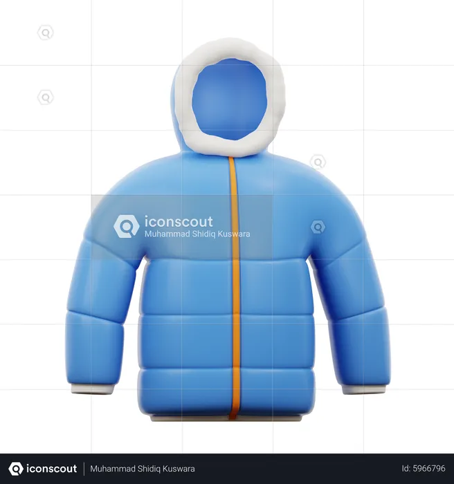 Winter Jacket  3D Icon