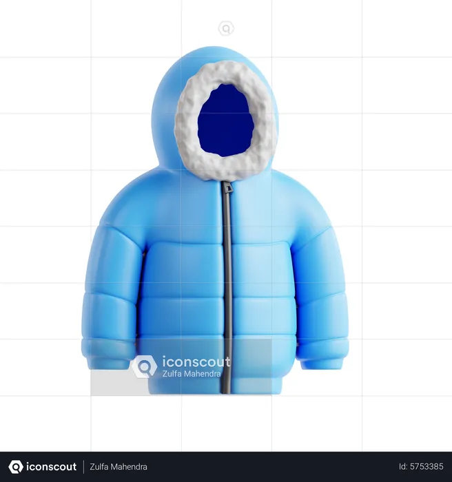 Winter Jacket  3D Icon