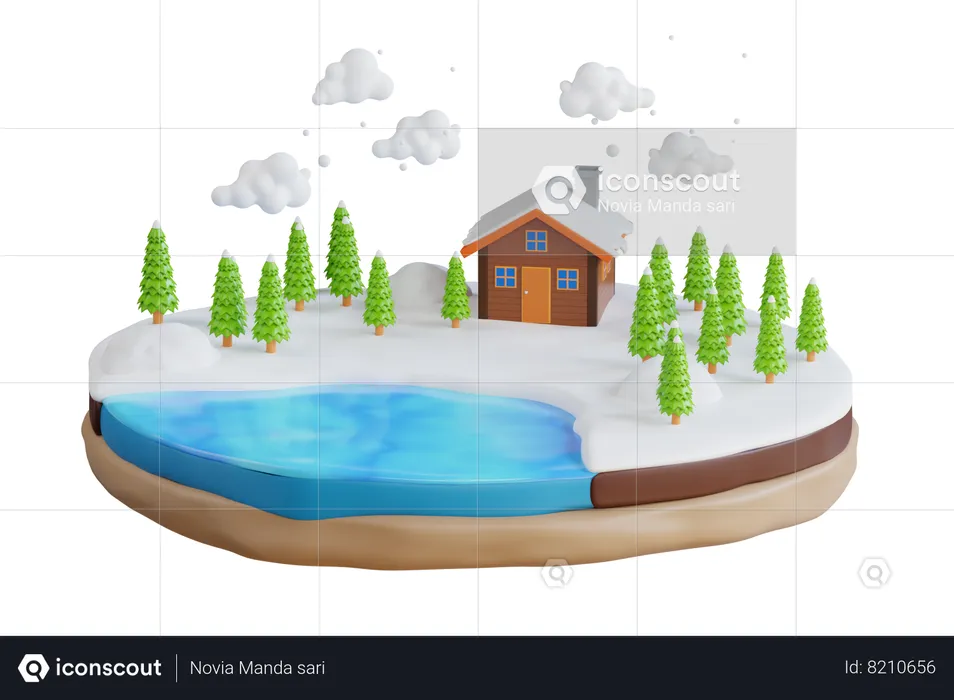 Winter Landscape  3D Icon