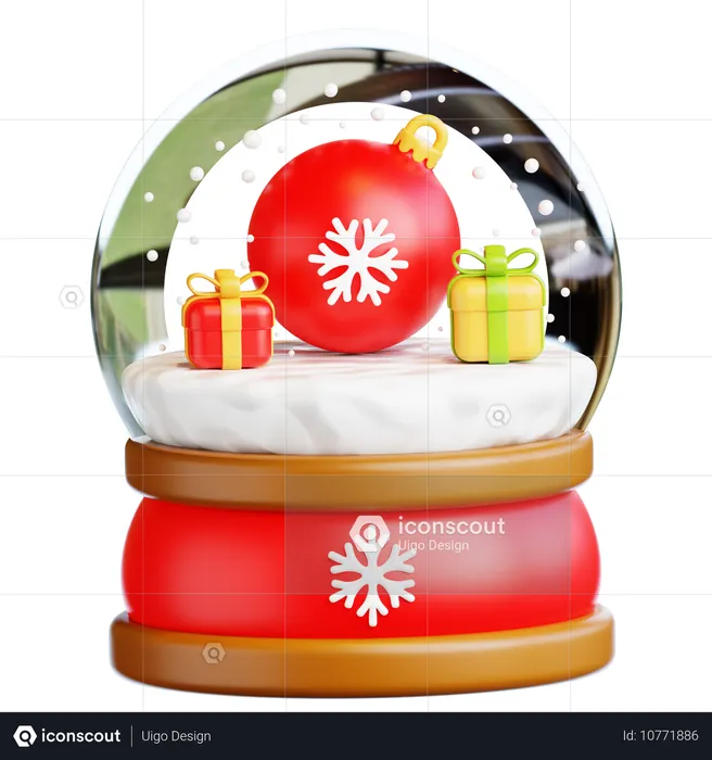 Winter-Schneekugeln  3D Icon