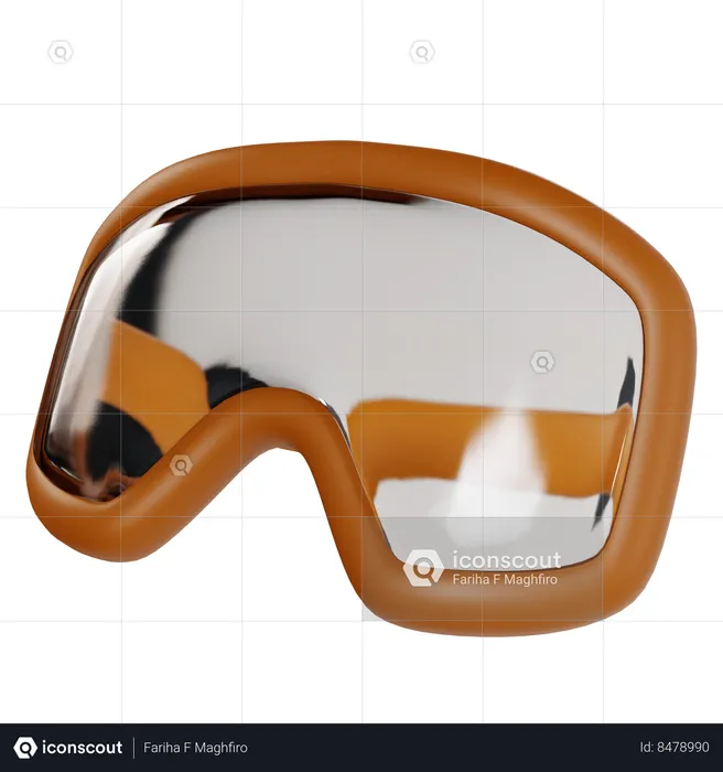 Winter Sports Goggles  3D Icon